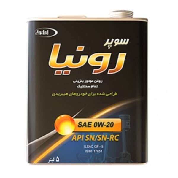 روغن موتور ایرانول مدل سوپر رونیا 0W-20 SN